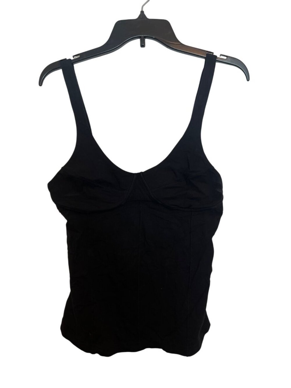 Free People Black Sleeveless Fitted Top Size L Cotton/Spandex Blend New With Tag - Picture 1 of 5